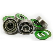 PRECISION BEARINGS - PACK OF 8 - ABEC 7 - FITS 4 SKATEBOARD / LONGBOARD WHEELS