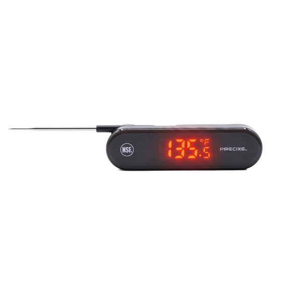 PRECIXE Digital Instant Read Meat Thermometer, Black, Folding Probe, NSF