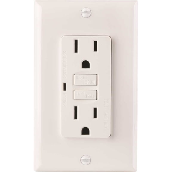 PREFERRED INDUSTRIES GIDDS-2498568 Gfci Receptacle, White, Nema 5-15R, 120 Volts, 15 Amps-2498568