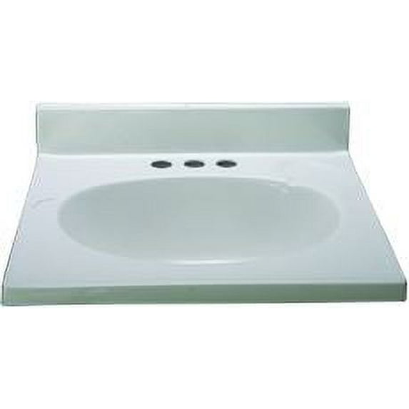 PREMIER® BATHROOM VANITY TOP, CULTURED MARBLE, WHITE, 37 IN. X 19 IN. Premier 112012