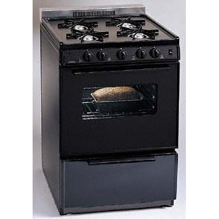 Premier - 24" Freestanding Gas Range - Black