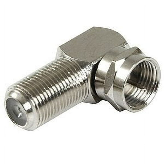 PREMISA™ F-TYPE RIGHT ANGLE ADAPTER 90° FEMALE F TO MALE F CONNECTOR (SINGLE ITEM)