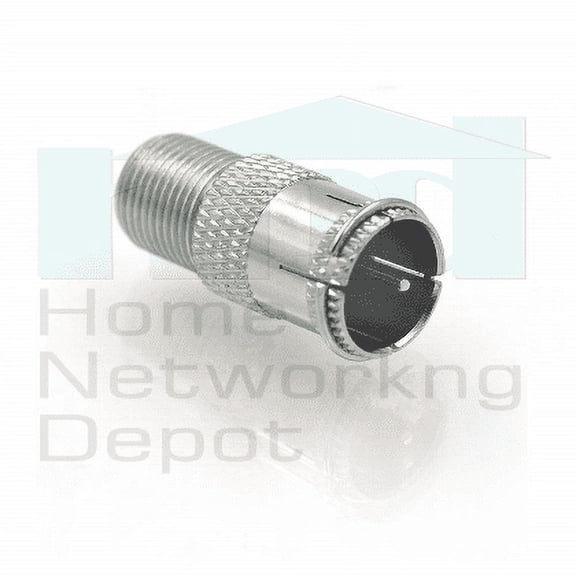 PREMISA™ PUSH-ON ADAPTER FEMALE F THREADED TO MALE F PUSH-ON CONNECTOR (SINGLE PACK)