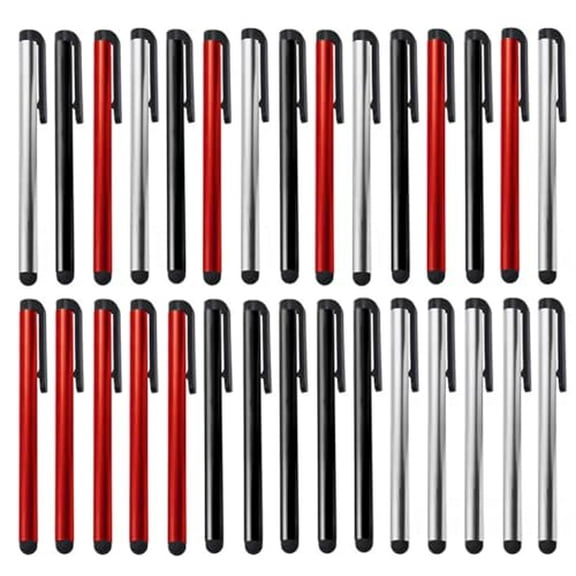 PREMIUM 30 Pack Stylus Compatible with HTC Qtek 8200 Short Slim Touch Medium Tip Pen for All Capacitive Touch Medium Tip Screens