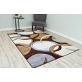 thumbnail image 1 of PREMIUM 3D Effect Hand Carved Thick Modern Contemporary Abstract Area Rug Design 1062 Espresso 9'2''x12'5'', 1 of 10