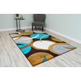 thumbnail image 1 of PREMIUM 3D Effect Hand Carved Thick Modern Contemporary Abstract Area Rug Design 1062 Mocha 4' X 5'3'', 1 of 10