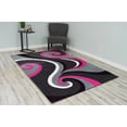 thumbnail image 1 of PREMIUM 3D Effect Hand Carved Thick Modern Contemporary Abstract Area Rug Design 327 Pink 6'6''x9'2'', 1 of 8