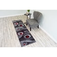 thumbnail image 1 of PREMIUM 3D Hand Carved Modern 2x7 2x8 Runner Rug Contemporary 1504 Grey Gray Red, 1 of 11