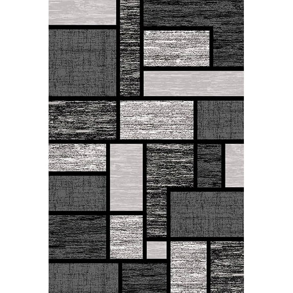 PREMIUM 3D Hand Carved Modern 5x7 5x8 Rug Contemporary 3995 Gray Grey