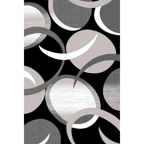 Premium 3D Hand Carved Modern 5x8 5x7 Rug Contemporary 1062 Grey Gray White