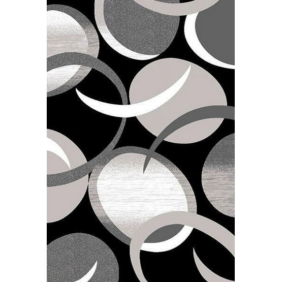 Premium 3D Hand Carved Modern 5x8 5x7 Rug Contemporary 1062 Grey Gray White