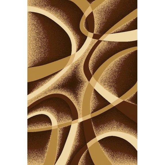 Premium 3D Hand Carved Modern 5x8 5x7 Rug Contemporary 2305 Brown Chocolate