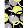 thumbnail image 1 of PREMIUM 3D Hand Carved Modern 8X10 8X11 Rug Contemporary 1062 Yellow Black, 1 of 9