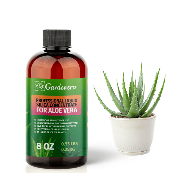 ⭐ PREMIUM Bioavailable Silica Fertilizer for Aloe Vera – 8oz – Ideal for Hydroponics & Soil – Healthier Plants with Strong Stalks - CONCENTRATE