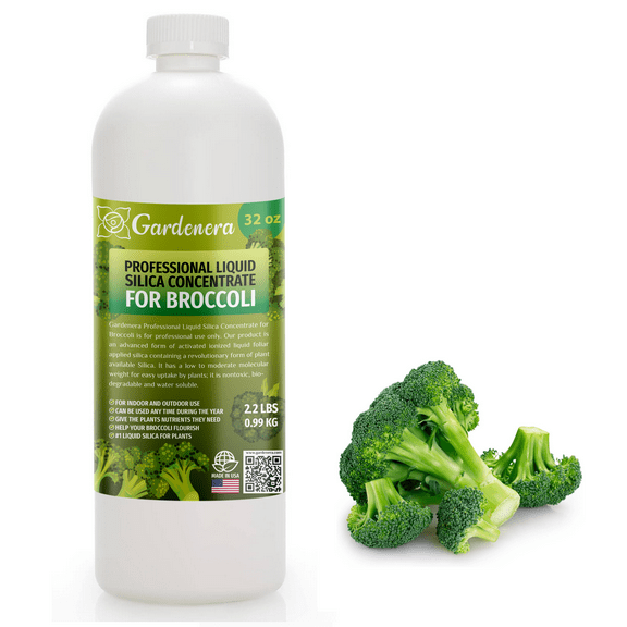 ⭐ PREMIUM Bioavailable Silica Fertilizer for Broccoli – 32oz – Ideal for Hydroponics & Soil – Healthier Plants with Strong Stalks - CONCENTRATE