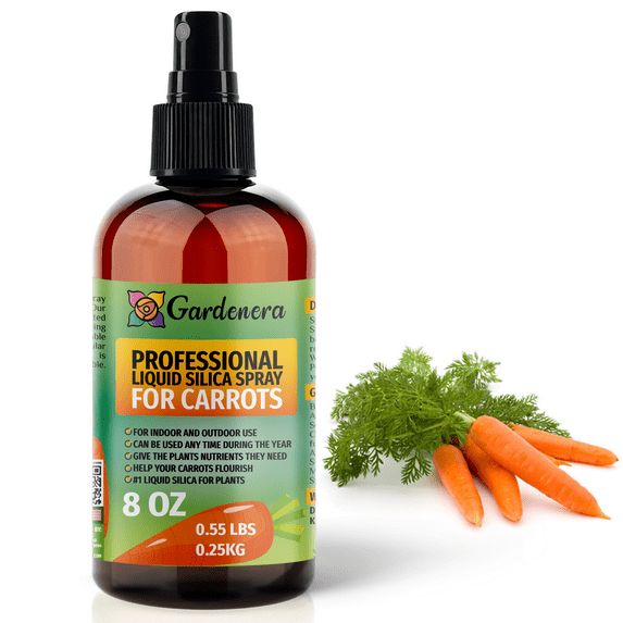 ⭐ PREMIUM Bioavailable Silica Fertilizer for Carrots – 8oz – Ideal for Hydroponics & Soil – Healthier Plants with Strong Stalks - SPRAY