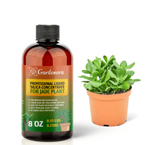 ⭐ PREMIUM Bioavailable Silica Fertilizer for Jade Plant – 8oz – Ideal for Hydroponics & Soil – Healthier Plants with Strong Stalks - CONCENTRATE