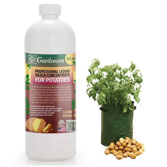 ⭐ PREMIUM Bioavailable Silica Fertilizer for Potatoes – 32oz – Ideal for Hydroponics & Soil – Healthier Plants with Strong Stalks - CONCENTRATE