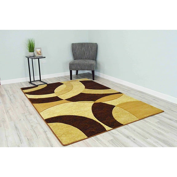 Premium Hand Carved Abstract Modern Rug Contemporary Colorful Thick Carpet Design 1050 (2'6"x3'9",Beige)