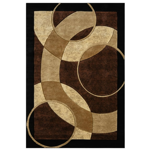 Premium Hand Carved Abstract Modern Rug Contemporary Colorful Thick Carpet Design 1052 (7'8"x10'8",Brown)