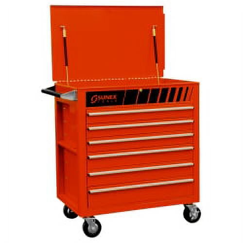 PREMIUM FULL DRAWER SERVICE CART - HUGGER ORANGE