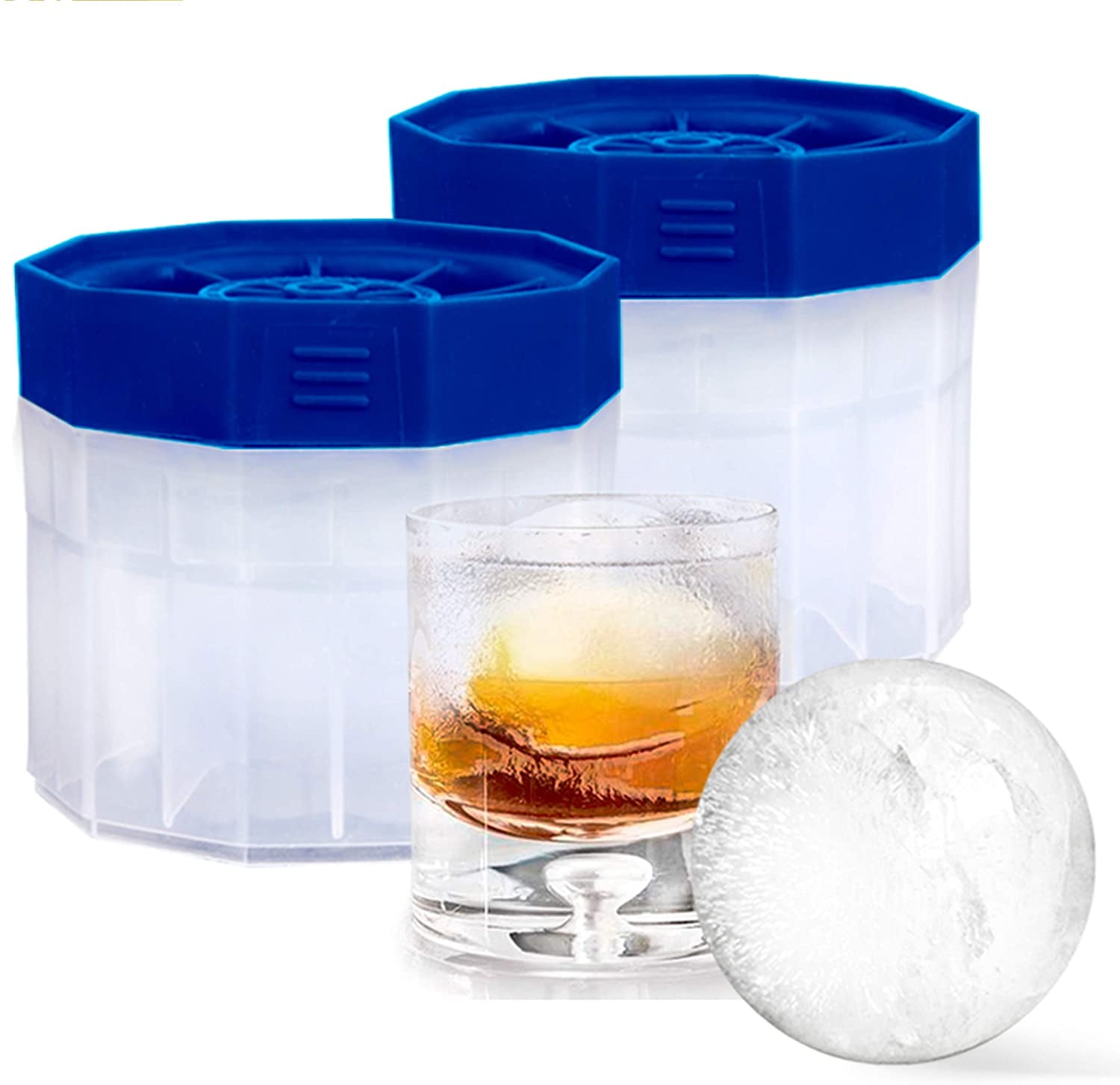 Sharper Image Ice Molds Cube and Sphere 2-Piece Ice Cube Mold