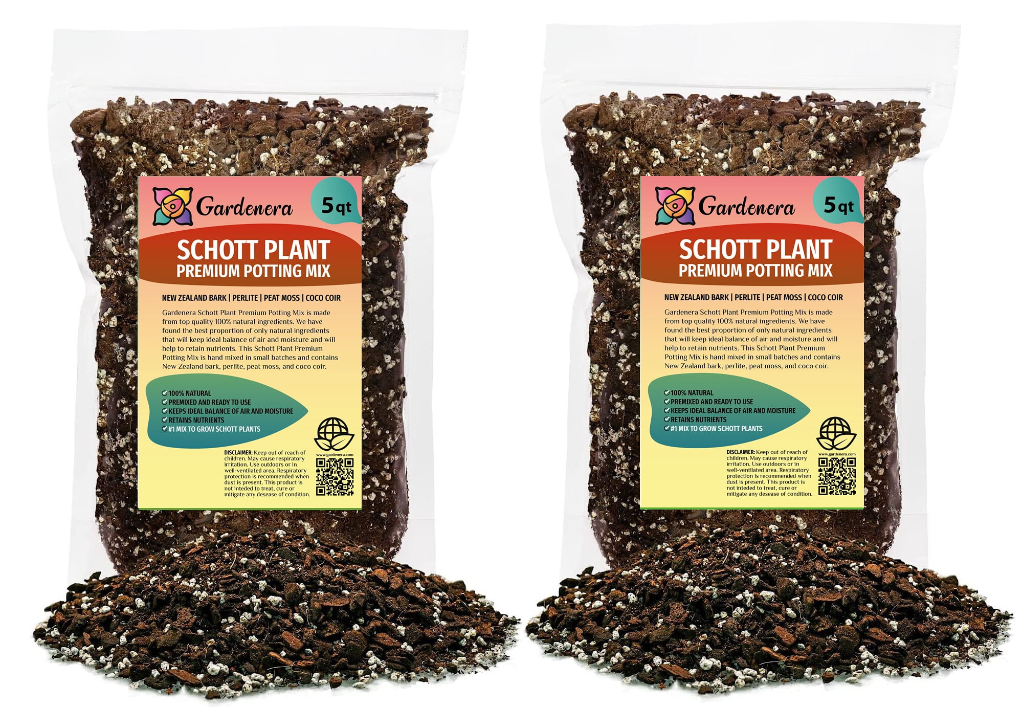 PREMIUM Monstera Lechleriana Schott Planting Mix - Promotes Steady Growth  and Vibrant Leaves by Gardenera - 10 Quart (2 Bags of 5 Quart) - Walmart.com