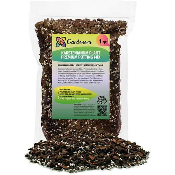 ⭐ PREMIUM Monstera Peru Plant Care Soil Mix - Handcrafted Karstenianum Soil Mix for Optimal Nutrient Balance - 1 Quart