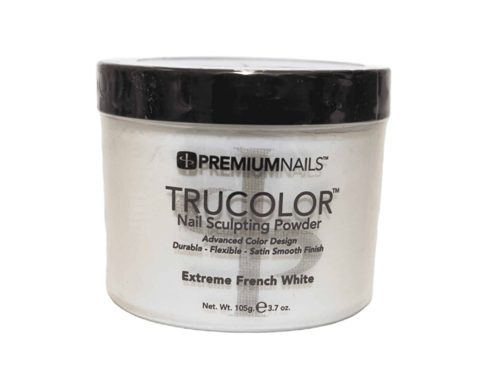 PREMIUM NAILS Trucolor Nail Color Powder 3.7 oz (105g) - Extreme French White