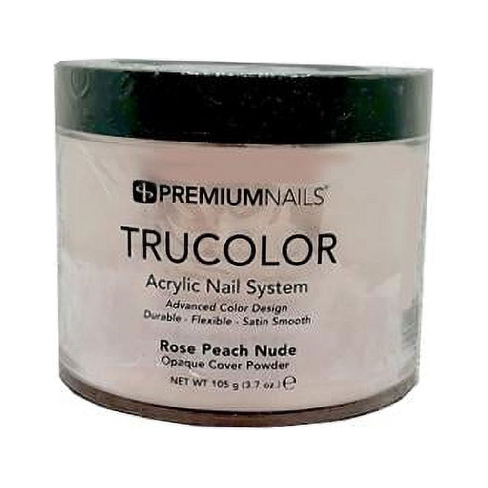 PREMIUM NAILS Trucolor Nail Color Powder 3.7 oz (105g) - ROSE PEACH NUDE