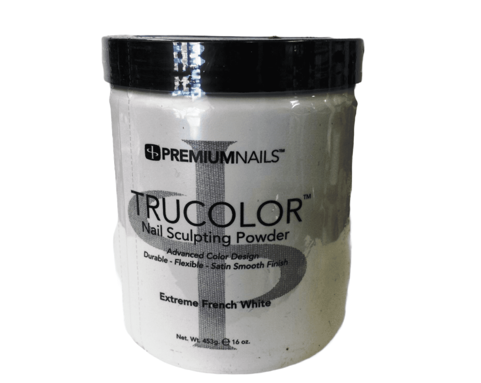 PREMIUM NAILS Trucolor Nail Sculpting Color Powder 16oz - Extreme French White