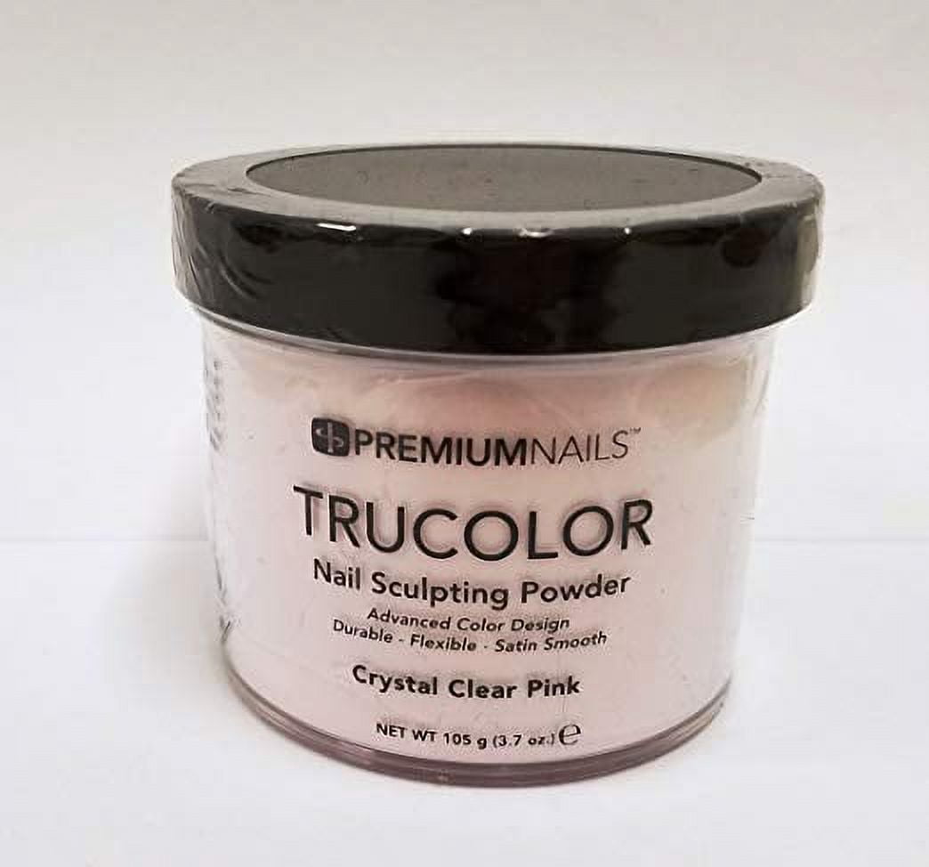 PREMIUM NAILS Trucolor Nail Sculpting Color Powder 3.7 Oz (105g) - Crystal clear pink