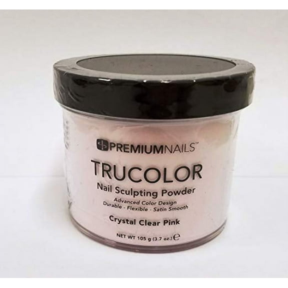 PREMIUM NAILS Trucolor Nail Sculpting Color Powder 3.7 Oz (105g) - Crystal clear pink