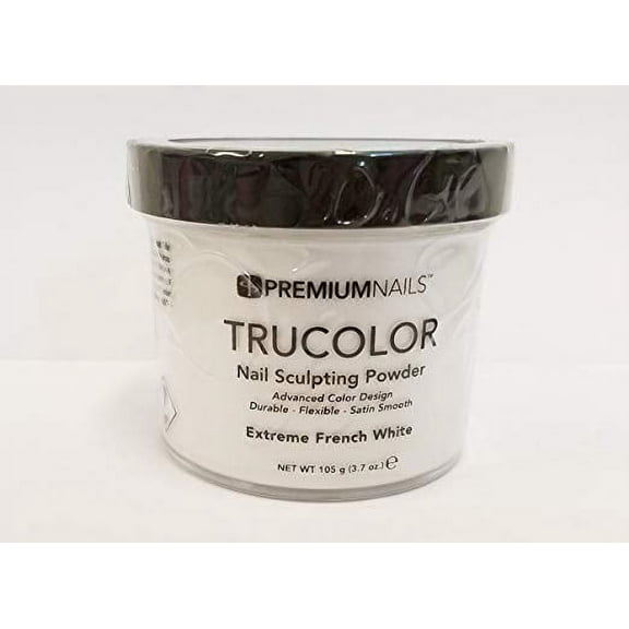 PREMIUM NAILS Trucolor Nail Sculpting Color Powder 3.7 Oz (105g) - Extreme WHITE