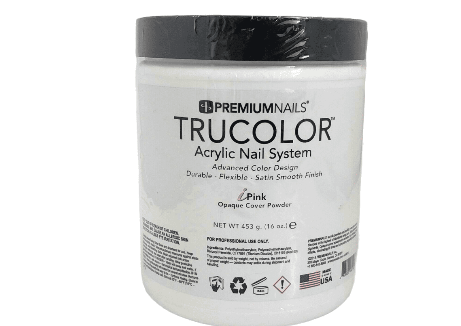 PREMIUM NAILS Trucolor Nail Sculpting Color Powder 32oz - Opaque Cover powder iPINK