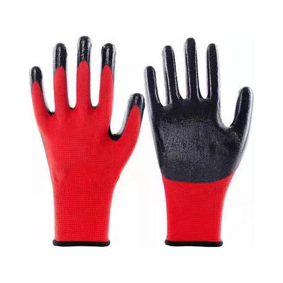 PREMIUM NITRILE COATED Nylon Work Gloves Builders Gardening Grip