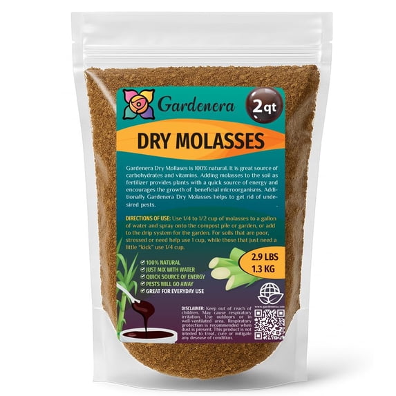 ⭐ PREMIUM Organic Molasses for Plants - Horticultural Dry Molasses - Ideal for Traditional & Hydroponic Gardening, for Indoor & Outdoor Plants - 2 QUARTS