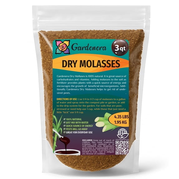 ⭐ PREMIUM Organic Molasses for Plants - Horticultural Dry Molasses - Ideal for Traditional & Hydroponic Gardening, for Indoor & Outdoor Plants - 3 QUARTS