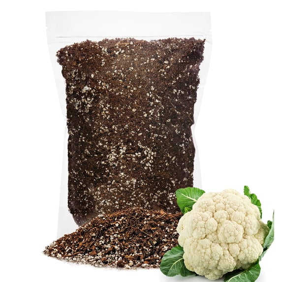 ⭐ PREMIUM Organic Potting Soil for Cauliflower by Gardenera Labs - (1 Quart Bag)