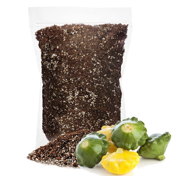 ⭐ PREMIUM Organic Potting Soil for Pattypans by Gardenera Labs - (1 Quart Bag)