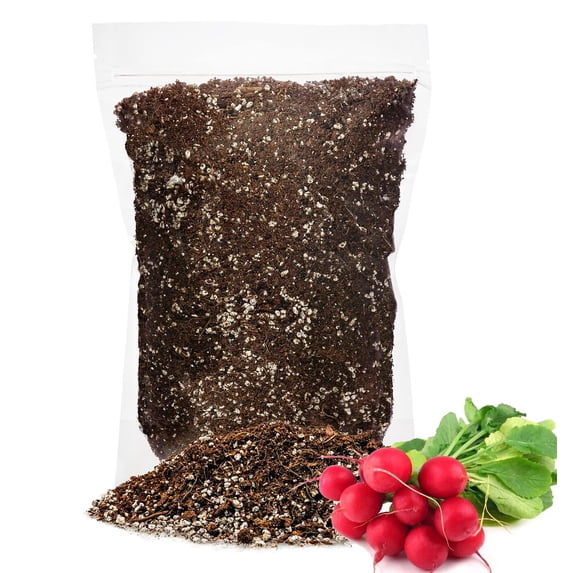 ⭐ PREMIUM Organic Potting Soil for Radish by Gardenera Labs - (1 Quart Bag)