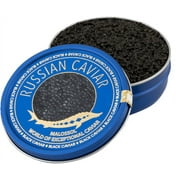 PREMIUM Osetra Sturgeon Black Caviar - KASPIAN Collection - 1.8 oz / 50 g in Metal Jar -  Black Caviar with Classical Malossol Taste from Sturgeon Black Roe by Caviar d'Eden