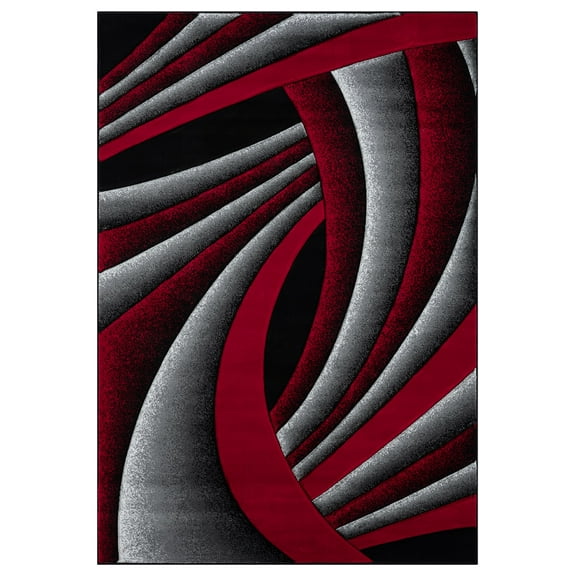 Premium Rug Design 11219 - 5'2"x7'5", Red