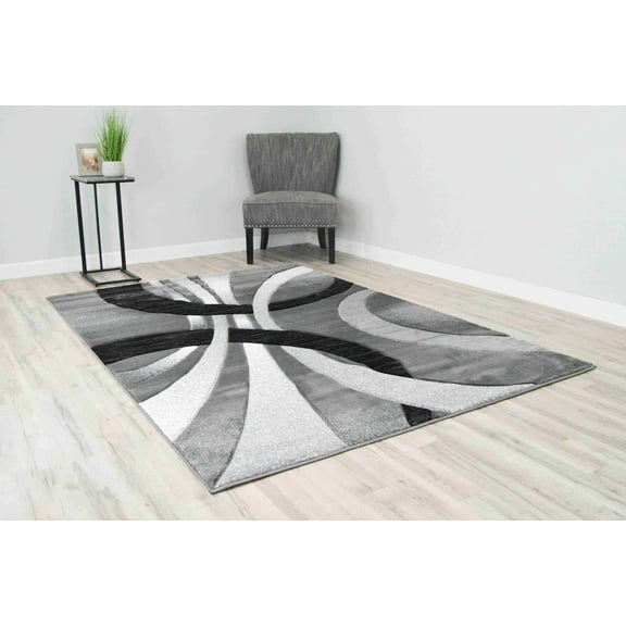 Premium Rug Design 2308 - 5'2"x7'5", Grey