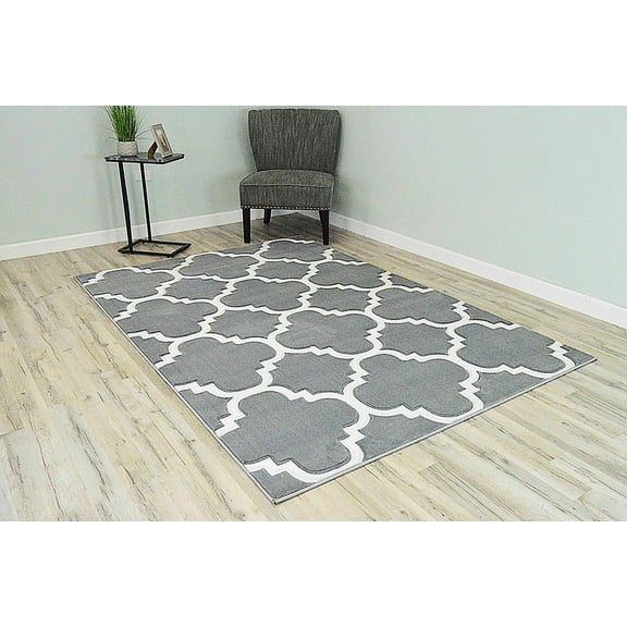 Premium Rug Design 4518 - 2'6"x3'9", Grey