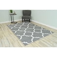 thumbnail image 1 of Planet Rugs Modern Area Rug, 6'6" x 6'6" Round, Gray, Fade Resistant, 1 of 5