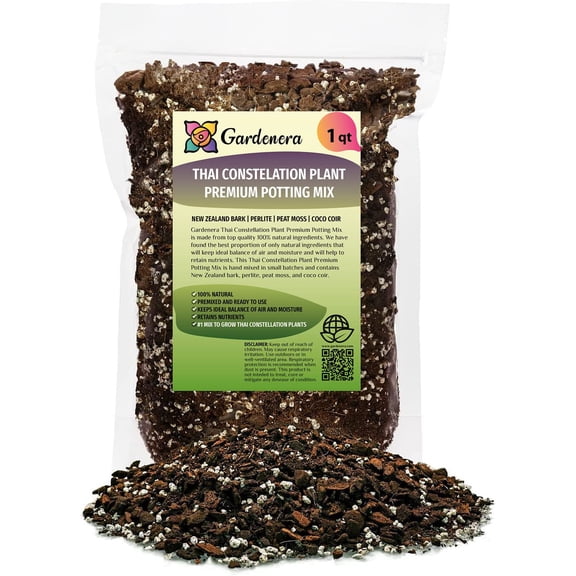 ⭐ PREMIUM Thai Constellation Monstera Potting Mix - Hand-crafted for Optimal Nutrient Absorption by Gardenera Labs - 1 Quart
