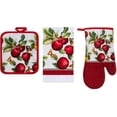 thumbnail image 1 of PREMIUS 3 Piece Printed Kitchen Linen Set, Apple Orchard, 1 Cotton Towel, 1 Pot Holder, 1 Oven Mitt, 1 of 1