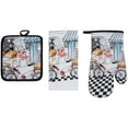 thumbnail image 1 of PREMIUS 3 Piece Printed Kitchen Linen Set, Baking Chef, 1 Cotton Towel, 1 Pot Holder, 1 Oven Mitt, 1 of 5