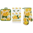 thumbnail image 1 of PREMIUS 3 Piece Printed Kitchen Linen Set, Lemon, 1 Cotton Towel, 1 Pot Holder, 1 Oven Mitt, 1 of 4
